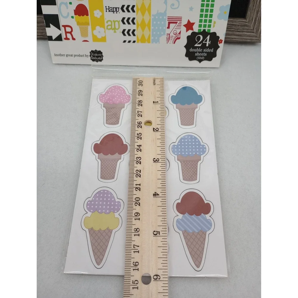 The Stamps of Life Happy Collection Paper Pad & Ice Cream Embellishments